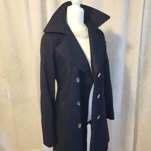 Michael Kors Women Coat, Jacket, Wool Blend, Size XS, Navy Blue